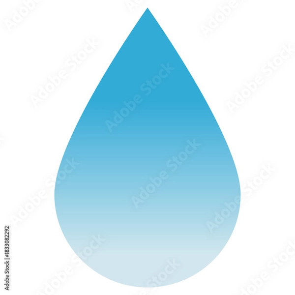 Obraz Minimal Blue Water Drop Icon with Gradient