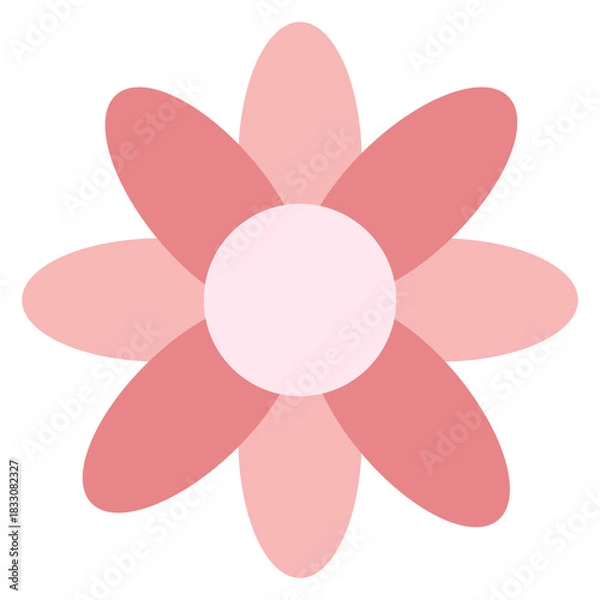 Obraz Simple Pink Daisy Flower Vector