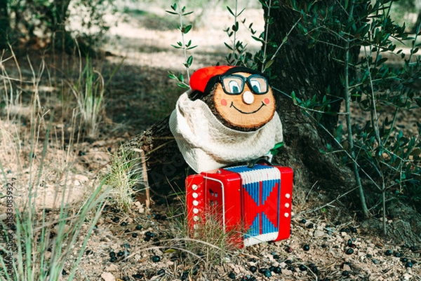 Obraz a Tio de Nadal with glasses in the forest