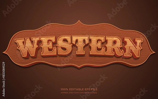 Obraz Western 3D text style effect	
