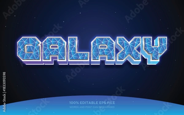 Obraz Galaxy 3D editable text style effect	
