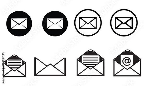 Fototapeta Email and Contact Icons Collection – Mail, Message, Phone & Communication Symbols