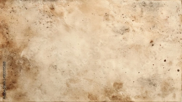 Obraz A plain white surface with scattered brown marks and minor stains,