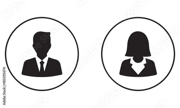 Fototapeta User Icon Vectors & Profile Avatar Graphics | Diverse People & Account Icons