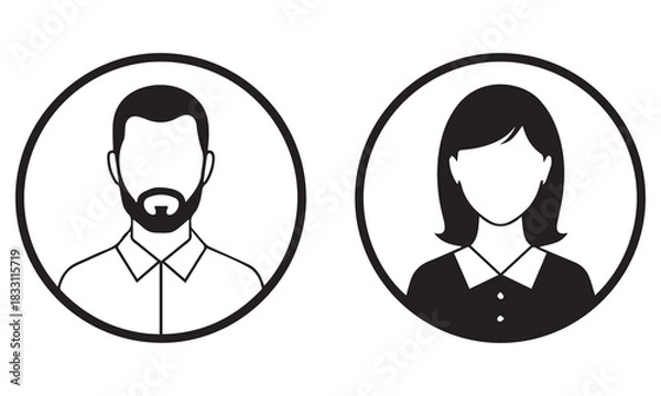 Fototapeta User Icon Vectors & Profile Avatar Graphics | Diverse People & Account Icons
