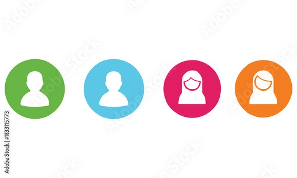 Fototapeta User Icon Vectors & Profile Avatar Graphics | Diverse People & Account Icons