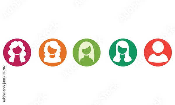 Obraz User Icon Vectors & Profile Avatar Graphics | Diverse People & Account Icons