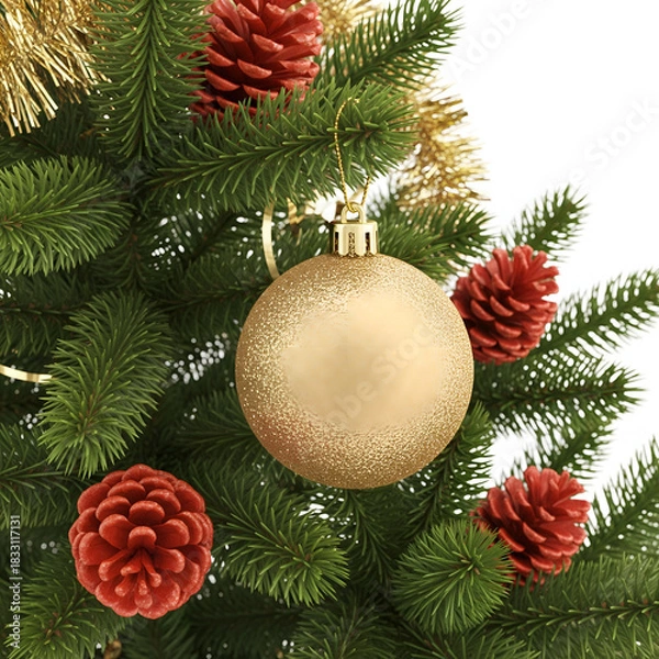 Obraz christmas decoration on white background