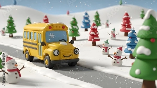 Obraz School Bus Children 