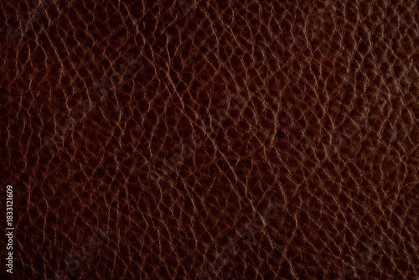 Obraz brown buffalo skin texture, dark leather background