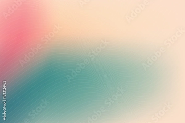 Fototapeta Pastel abstract gradient background with wavy lines texture