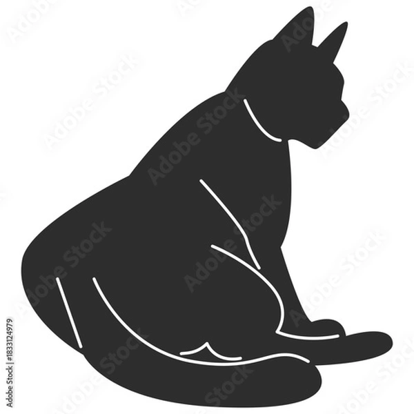 Obraz Playful Cat Silhouette
