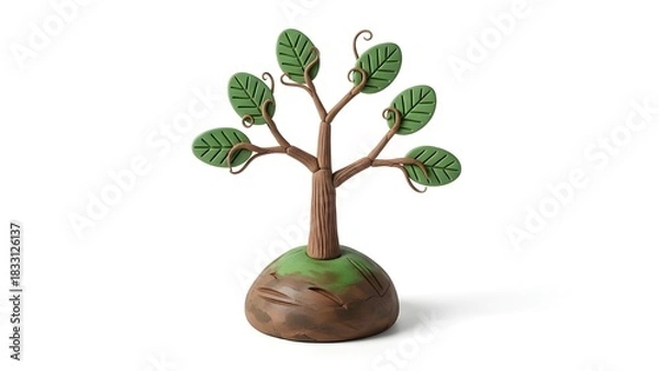 Obraz Single sapling tree growing