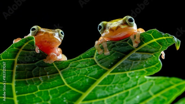 Obraz Frog on a leaf