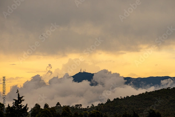 Obraz sunset in the mountains