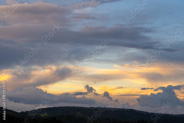 Obraz sunset in the mountains