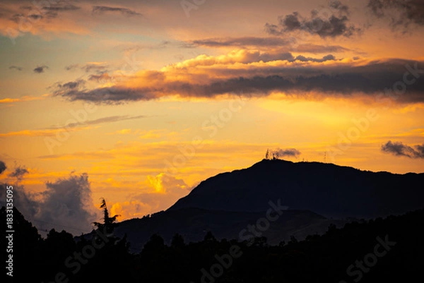 Obraz sunset in the mountains