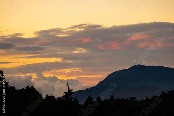 Obraz sunset in the mountains