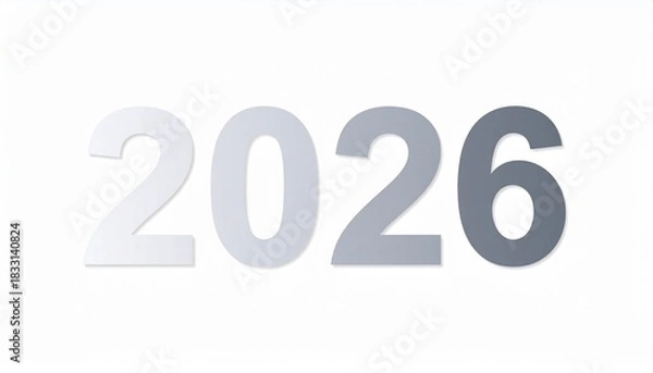 Obraz Flat Design Minimalist 2026 Gradient