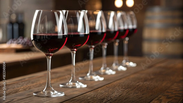 Obraz still life of wine glasses with wine