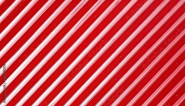 Obraz Diagonal Red and White Stripes Pattern for Festive Backgrounds.