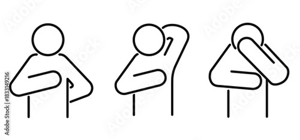 Fototapeta Itchy skin on the arm, head, and back. Rash on the body. Allergic skin, steroid allergy, sensitive skin. Chemical allergy or insect bites. Line pattern.