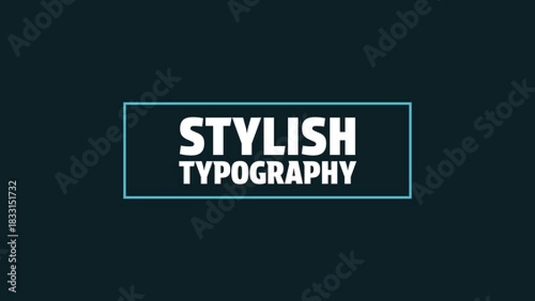 Obraz Stylish Motion Typography