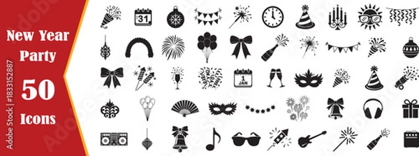 Obraz New Year Celebration Icon Mega-Bundle