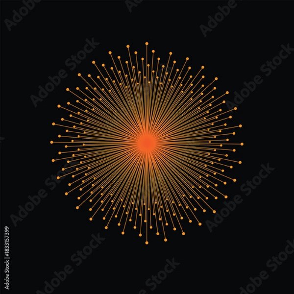 Obraz Lighting blending mesh design