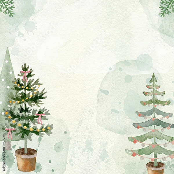 Obraz Xmas trees frame.