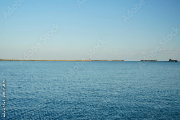 Obraz 海岸から見る海と空