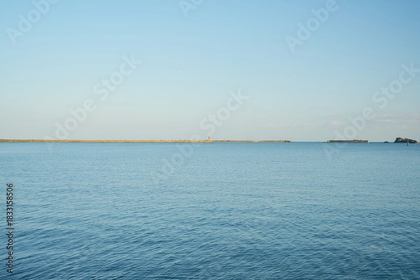 Obraz 海岸から見る海と空