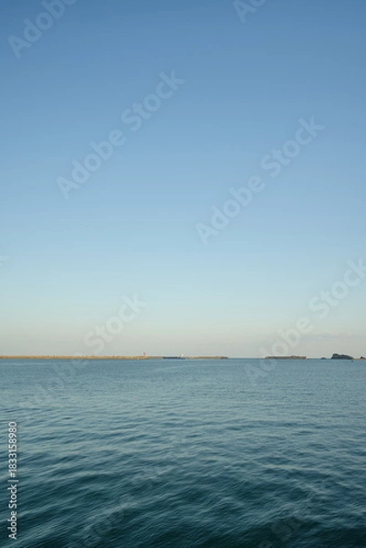 Obraz 海岸から見る海と空