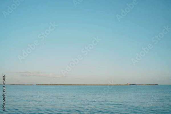 Obraz 海岸から見る海と空