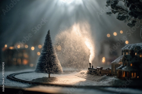 Obraz Miniature Train in Snow