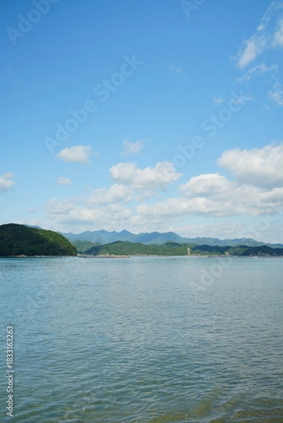 Obraz 空、海、山の風景
