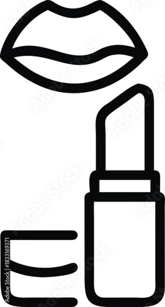 Obraz A close up studio shot of a single ripe red strawberry with green leaves and stem isolated on white background.