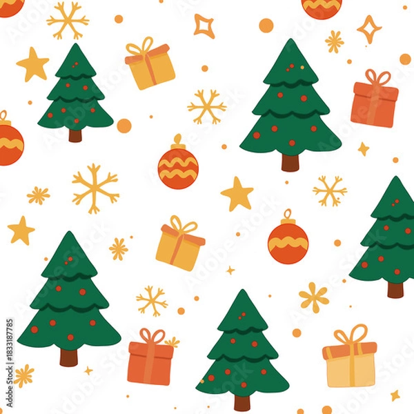 Fototapeta christmas tree set