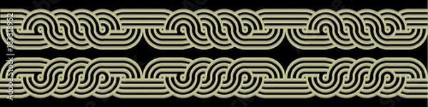 Fototapeta Vintage seamless colorful  horizontal border.