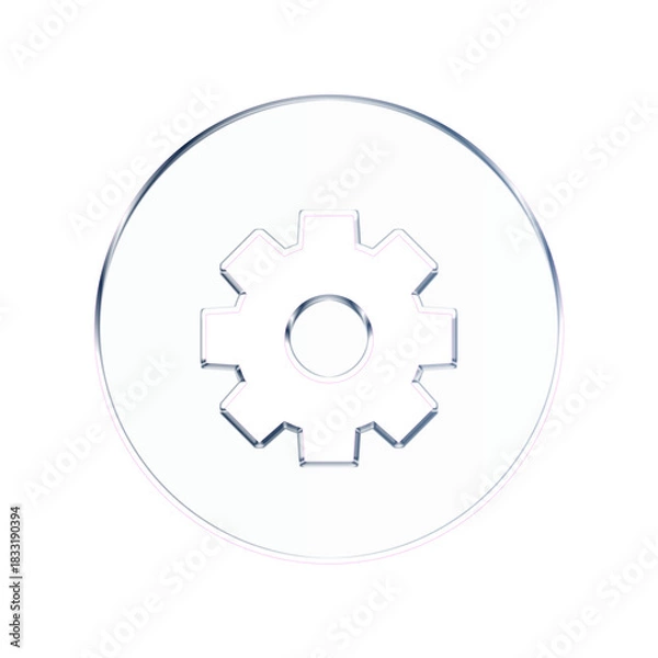 Obraz Settings icon isolated on transparent background representing configuration, customization, and preferences