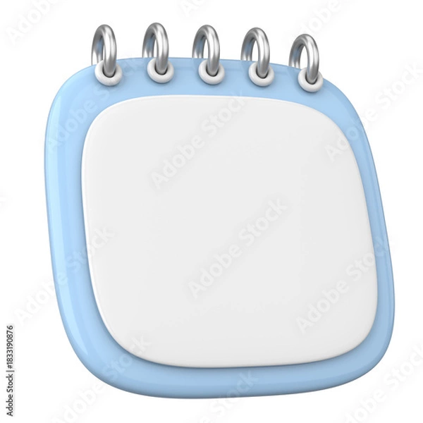 Obraz Empty calendar. 3D calendar. 3D illustration.