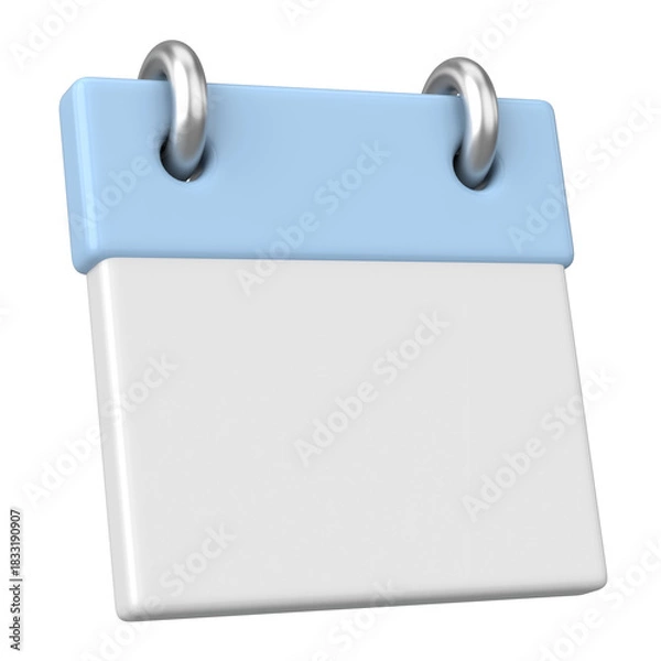 Obraz Empty calendar. 3D calendar. 3D illustration.