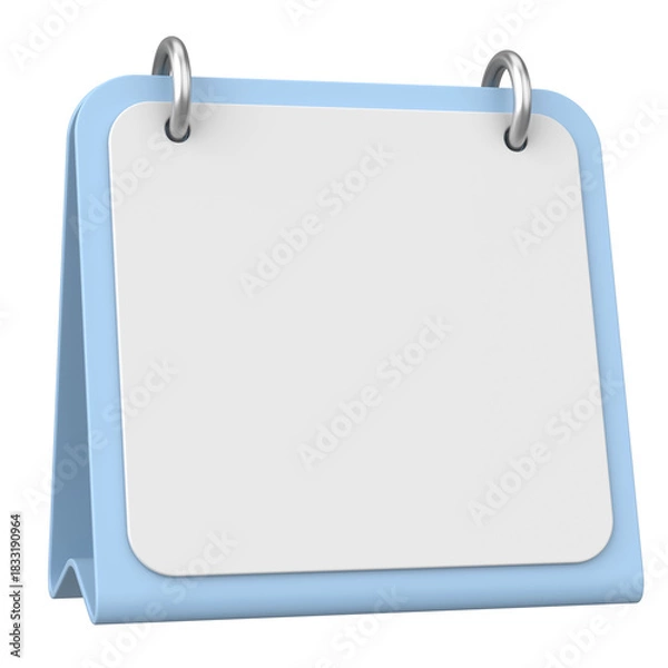 Obraz Empty calendar. 3D calendar. 3D illustration.