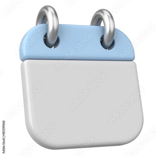 Obraz Empty calendar. 3D calendar. 3D illustration.