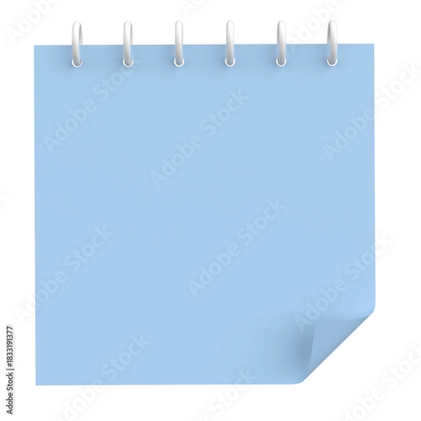 Obraz 3D notepad. Sticky note. 3D illustration.