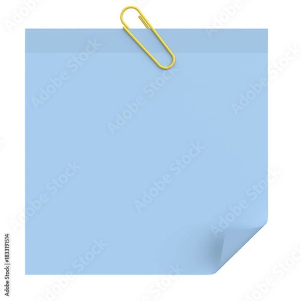 Obraz 3D notepad. Sticky note. 3D illustration.