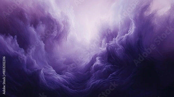 Fototapeta Ethereal Purple Nebula Swirls with Luminous Core and Dramatic Textures