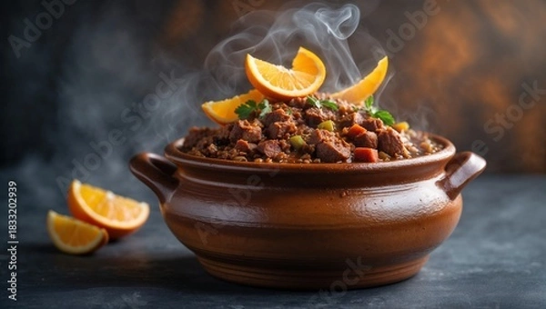 Fototapeta Feijoada in Ceramic Pot