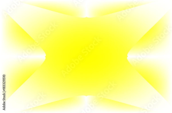 Obraz Abstract bright yellow glowing light effect shape background design isolated on white background
