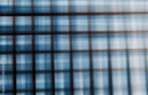 Fototapeta Abstract Blurred Blue Grid Background